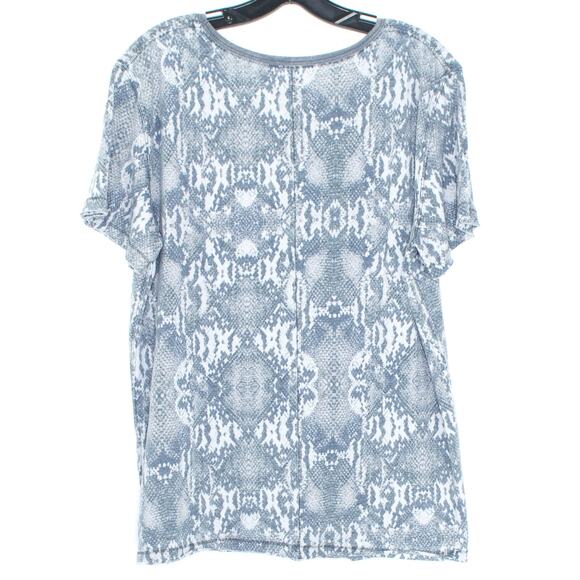 Free People Top Tourist Tee Snake Print Y2K Grunge Casual Boho Oversize Medium - Picture 2 of 2